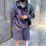 网红直播网格运动套装防晒服A370-TZ83-P145，男装休闲套装，电商A370