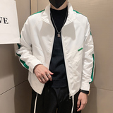 A370-JK27-P88-控108社会小伙秋冬新款立领夹克外套男白1，男装夹克，电商A370