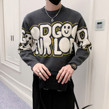MY212-P68-控98店主社会小伙冬季新款个性潮牌圆领毛衣男，男装针织衫/毛衣，电商A370