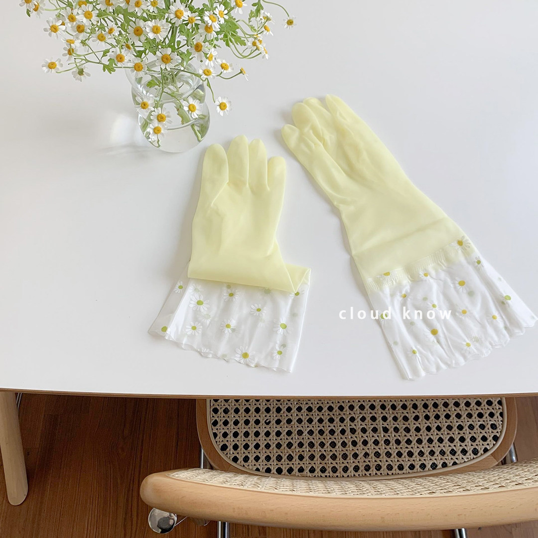 Durable, Thin Rubber Gloves for Kitchen & Laundry - Jelly Hues - Product image 2