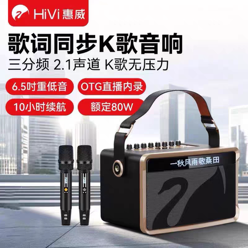 惠威MQ6 KTV音箱蓝牙音箱广场舞音响卡啦ok一体机便携式音箱