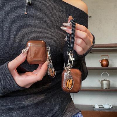 蓝牙耳机壳复古晕染棕色咖啡豆