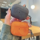 高级秋冬款 翻毛皮AirPodsPro3保护套适用AirPods4苹果无线蓝牙耳机壳橙色三代Pro2防摔壳二代潮华强北5代硬壳