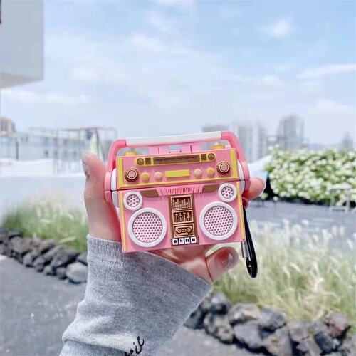 粉色收音机AirPods防摔保护壳