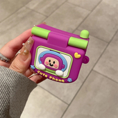 日韩卡通大哥大造型AirPods4耳机壳玩具总动员适用苹果AirPodsPro3蓝牙保护套AirPods3硅胶软壳5代2代防摔壳