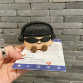 创意可爱小土豆墨镜AirPods4保护套适用苹果1 二代硅胶软壳三代防摔盒五代男女 2代无线蓝牙耳机壳AirPodsPro