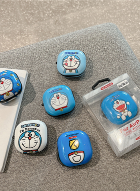 日韩卡通哆啦A梦适用三星budsPro保护套动漫三星buds2/Pro无线蓝牙耳机包情侣buds live防摔盒叮当猫可爱软壳