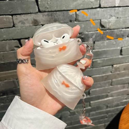 创意金鱼袋子AirPods保护套
