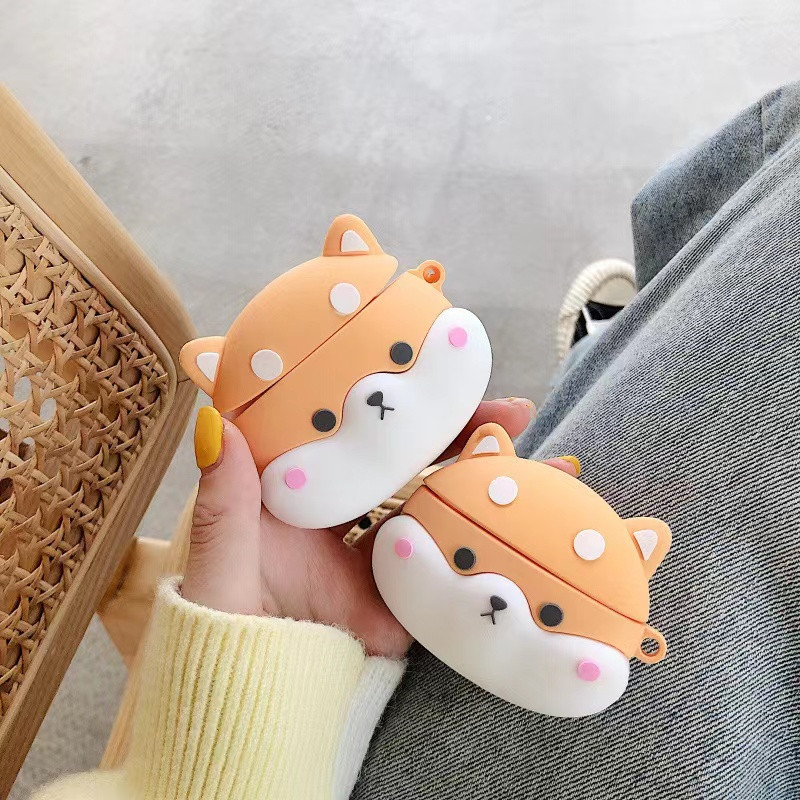 日韩卡通可爱柯基犬适用AirPods保护套1/2代Pro3代苹果无线蓝牙耳机壳airpodspro2硅胶套柴犬女款4/5代防摔盒,3C数码配件,耳机保护套,淘宝优惠券,粉丝福利购,淘宝优惠卷