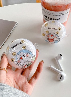 日韩卡通哆啦A梦适用华为345代耳机壳freebudsPro2/3无线蓝牙保护套4i/5i叮当猫freebuds4防摔盒se2硅胶4e女