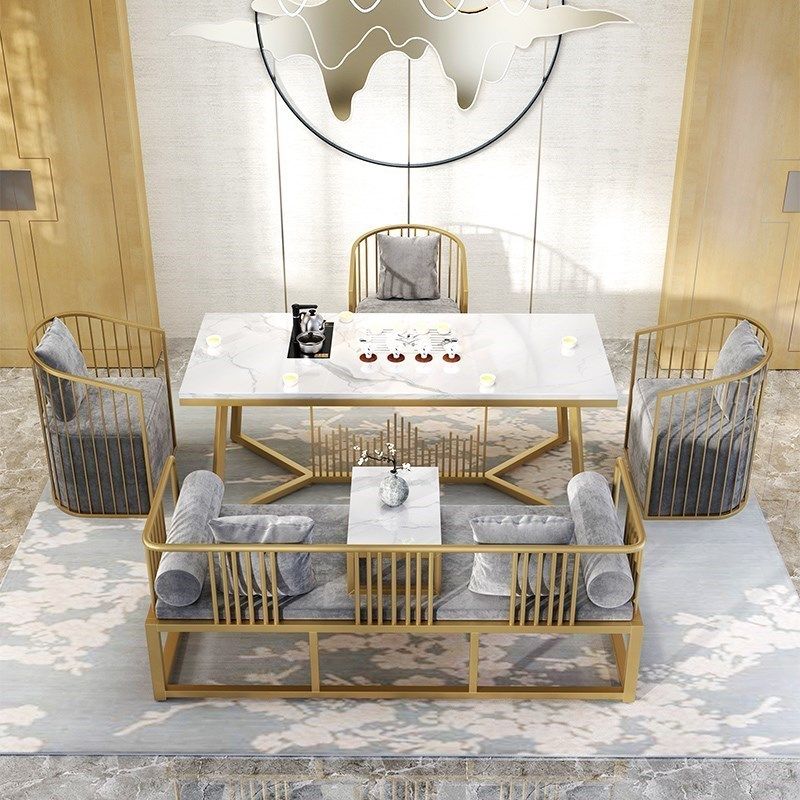 新中式铁艺办公沙发茶桌椅组合桌椅大理石客厅茶几茶台长方桌包邮,住宅家具,茶几,淘宝优惠券,粉丝福利购,淘宝优惠卷