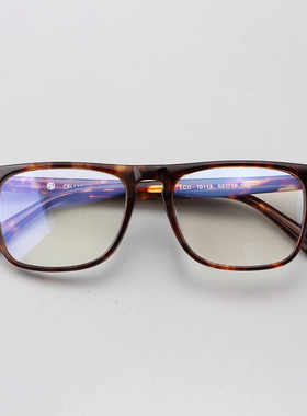 赛璐珞方框近视镜框男 无鼻托板材眼镜架配近视镜男款眼镜10113