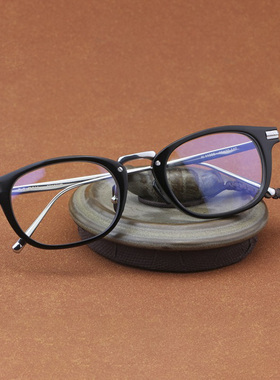 复古赛璐珞日本手工复古文艺超轻纯钛潮流方框男女配近视眼11005