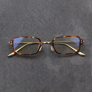 日本手工复古文艺赛璐珞超轻纯钛潮流方框男女配近视眼镜架10162