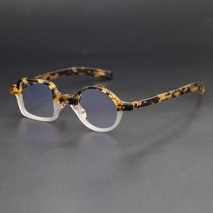 【稀有色】日本进口赛璐珞钢铁侠唐尼眼镜可配近视镜手工左圆右方