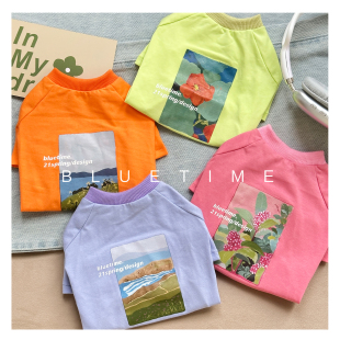 家居服 比熊约克夏衣服纯棉小猫衣服秋冬款 春日浪漫 2025宠物秋季