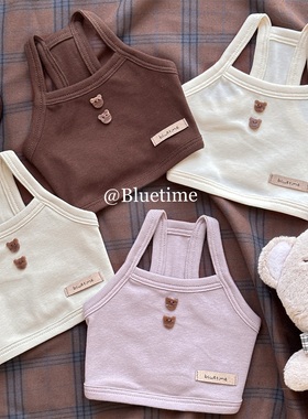 小熊饼干！幼犬衣服吊带夏季比熊纯棉背心泰迪夏装小猫宠物居家服