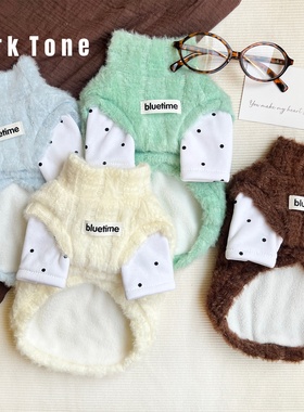 小韩日记～宠物秋冬毛衣套头衫泰迪冬装小奶猫衣服加绒大狗棉服