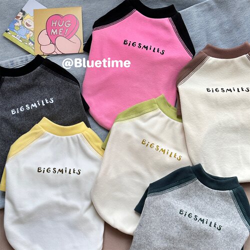 bluetime宠物德绒撞色打底衫保暖