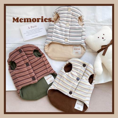 bluetime宠物棉绒双面穿马甲原创