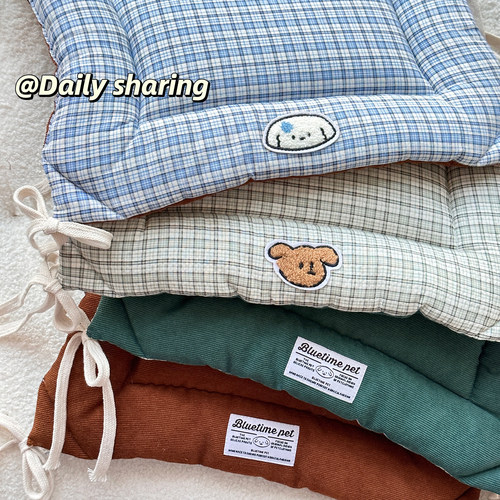 bluetime春季宠物狗窝垫双面撞色