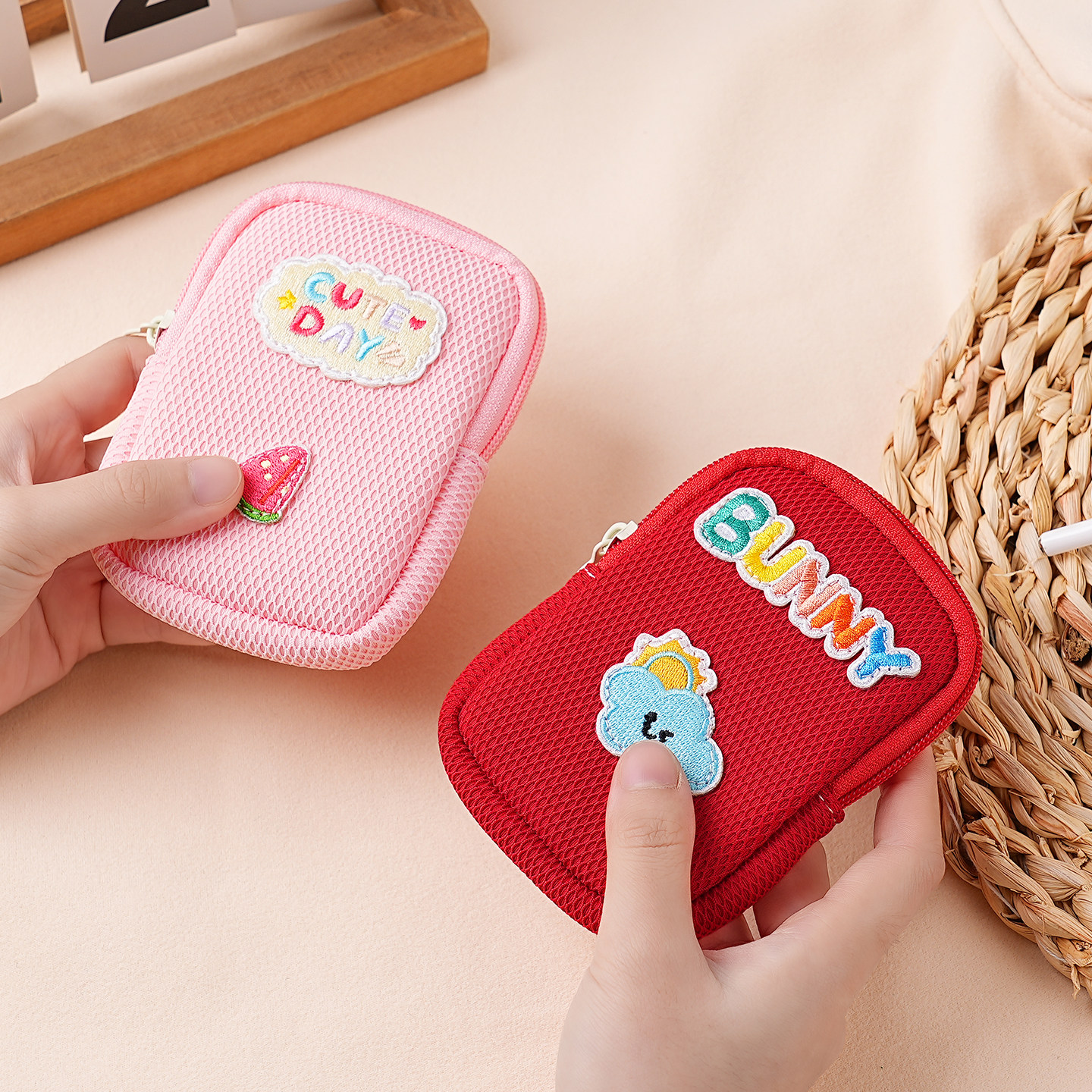 多功能耳机包包挂件证件包口红收纳小包个性可爱网格布花朵零钱包,箱包皮具/热销女包/男包,钱包,淘宝优惠券,粉丝福利购,淘宝优惠卷