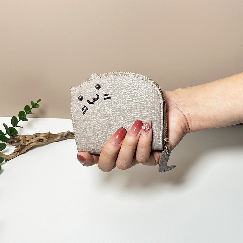 猫咪卡包女款小巧网红可爱多卡位便携带银行卡高级零钱包迷你超小