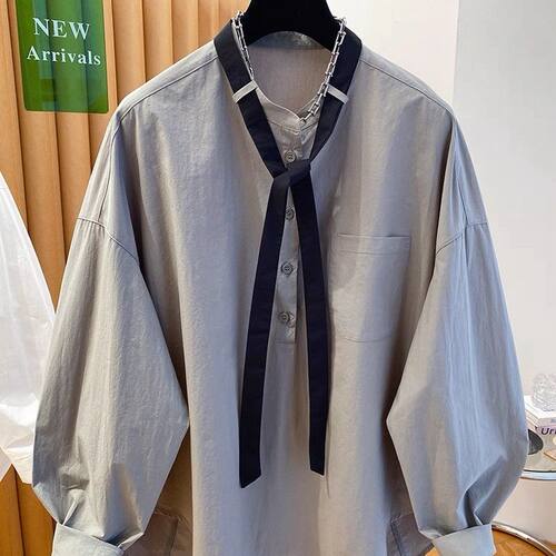 300斤大码蝴蝶结衬衫内搭