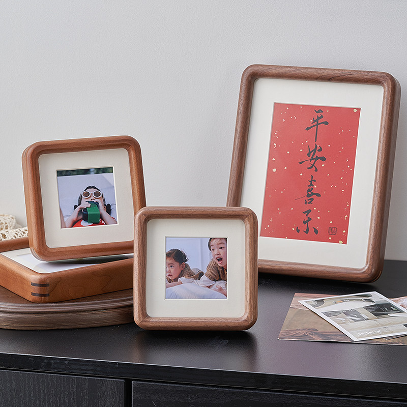 2025新款高级感进口实木相框摆台