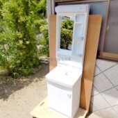 日本直送CLEANUP 整体浴室柜陶瓷洗手盆BTS系列单开门宽50cm 日式