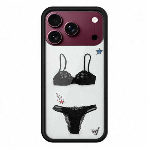 wildflow手机壳勃艮第红樱桃红酒红配色wf适用苹果18promax新款外壳iphone17/16promax欧美蕾丝内衣15/14/13