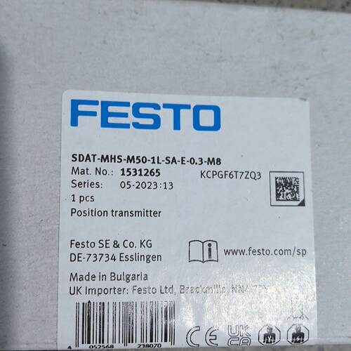 SDAT-MHS-M50-1L-SA-E-0.3-M8 位置变送器 FESTO费斯托议价维修