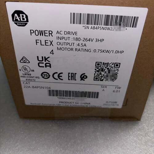 22A-B4P5N104 变频器 AB品牌 0.75KW 交流驱动 工控配件议价维修