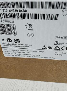 6ES7215-1AG40-0XB0 PLC可编程控制模块工业自动化配件议价维修
