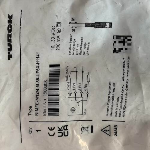 NIMFE-M12/4.6L88-UP6X-H1141 图尔克磁敏开关传感器议价维修