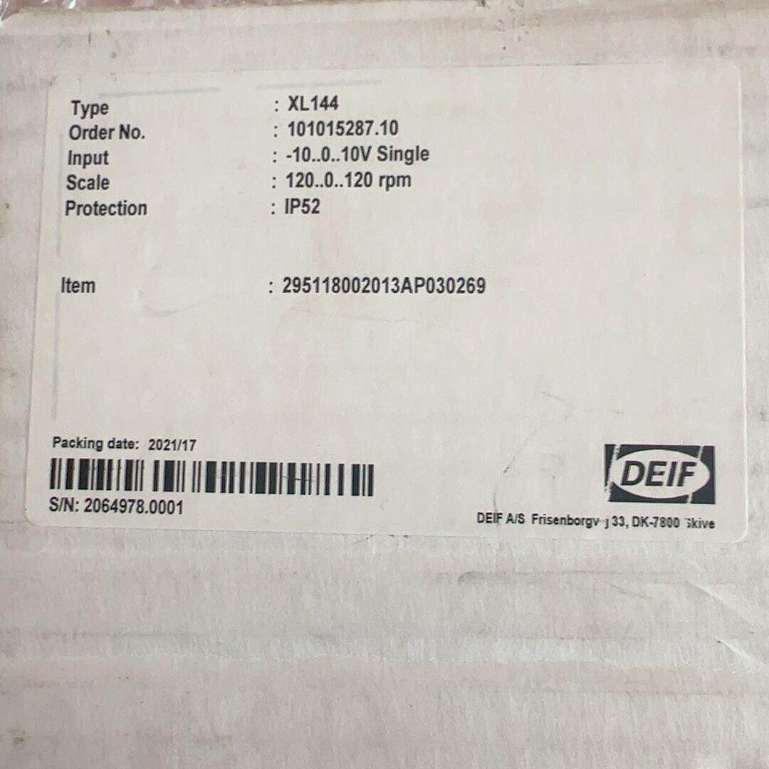 Deif XL144 转速表 输入-10~+10V单极 IP52防护议价维修