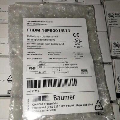 FHDM 16P5001/S14 光电传感器 PNP型 Baumer堡盟议价维修