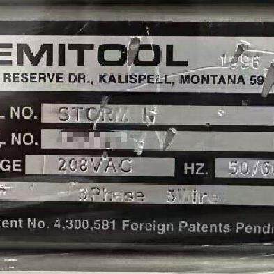 STORM II 片盒清洗机 SEMITOOL工业清洗设备 三相208VAC议价维修