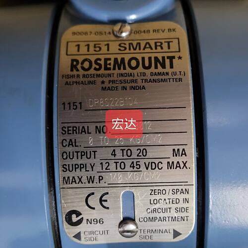 1151SMART DP8S22B104 罗斯蒙特压力变送器议价维修