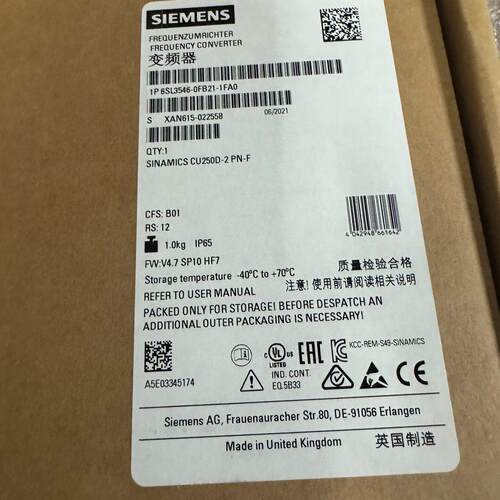 6SL3546-0FB21-1FA0 变频器 SINAMICS CU250D-2 PN-F议价维修