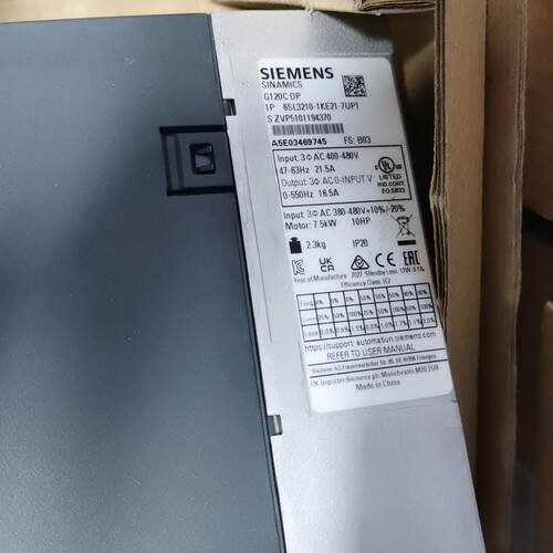 6SL3210-1KE21-7UP1 变频器 G120C DP 7.5kW三相调速装置议价维修