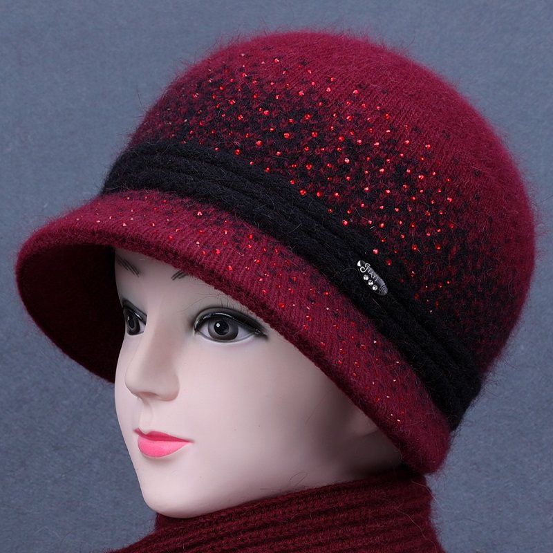 冬天中老年人帽子女妈妈毛线针织帽奶奶加绒厚保暖盆帽老太太棉帽,服饰配件/皮带/帽子/围巾,帽子,淘宝优惠券,粉丝福利购,淘宝优惠卷