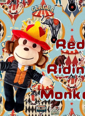 跨境新品steal a brainrot jandel 戴红帽子黑猴子毛绒玩具娃娃