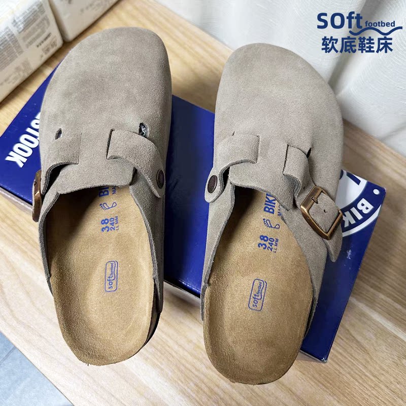 大码勃肯鞋2026夏季新款女包头半拖男女情侣同款博肯鞋厚底凉拖鞋