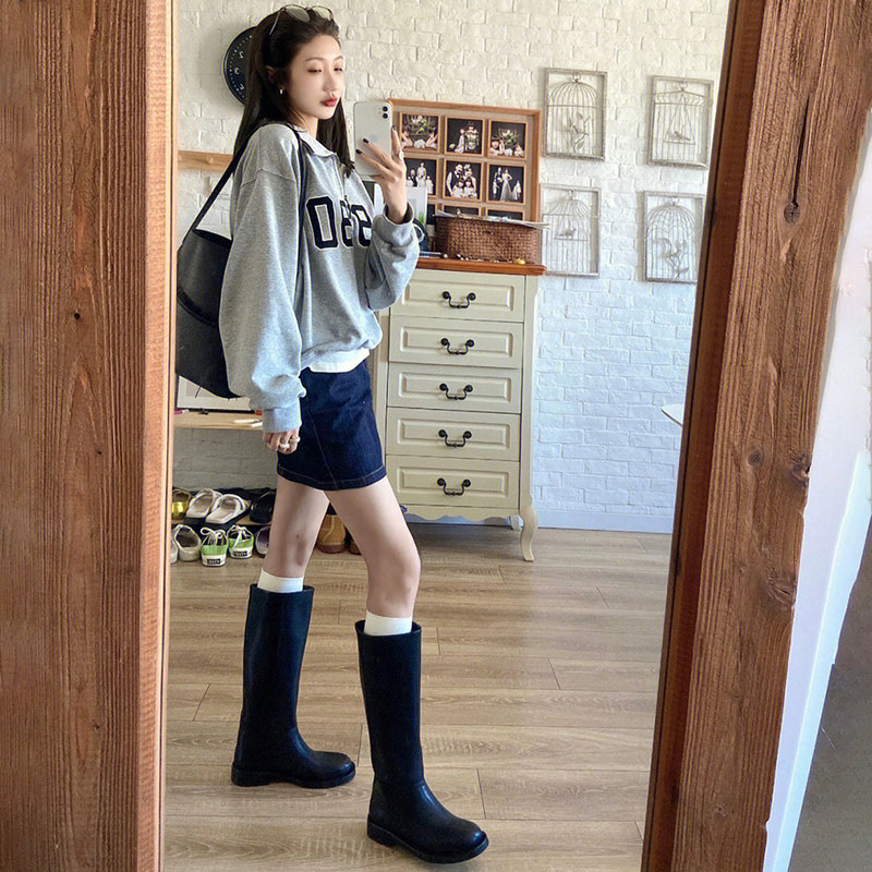 高筒骑士靴大筒围粗腿长靴