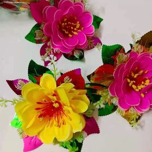 饰花畔花摆桌大号斋菜花 潮汕折纸工艺贴花饰品潮汕中秋折塔装