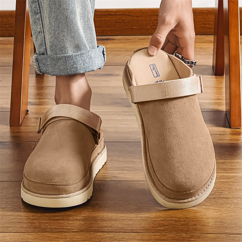 凉拖鞋真皮厚底包头半拖高端男鞋