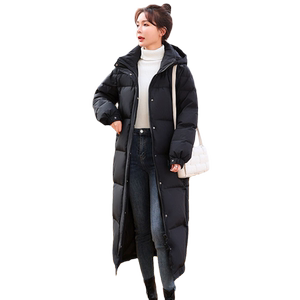 中戏明星同款加厚羽绒服女长款