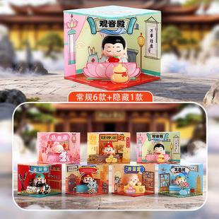 新款 国潮创意家居装饰神仙办事处盲盒客厅玄关桌面摆件乔迁礼物