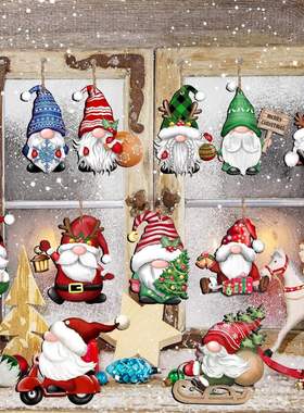 新款 节日氛围装饰小矮人圣诞老人玩偶挂饰创意礼品热卖卡通挂件